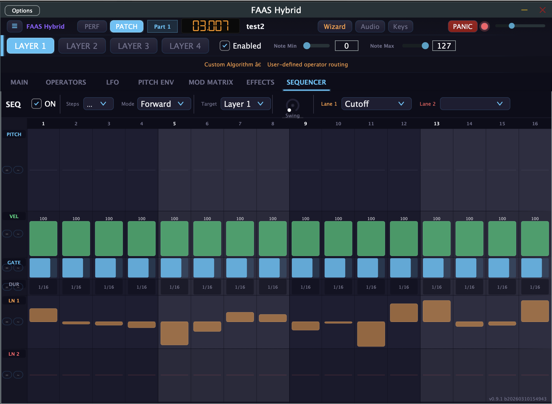 FAAS Hybrid - Step sequencer with modulation lanes